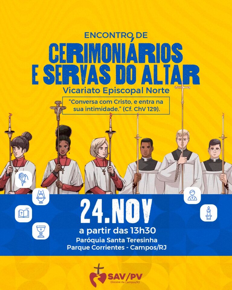 Pastoral Vocacional vai promover o Encontro de Cerimoniários e Servas do Altar