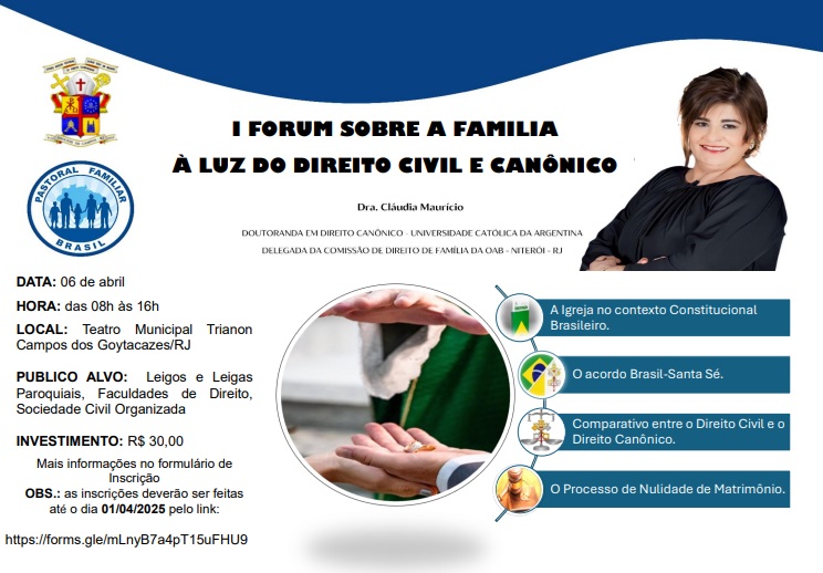Diocese de Campos vai promover Fórum que vai abordar CDC com universitários