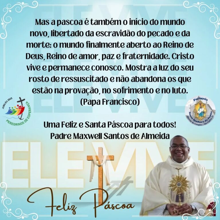 Padre Maxuel celebra vigília pascal em São Fidélis e envia mensagem